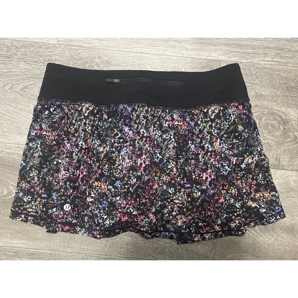 Lululemon Pace Rival Mid-Rise Skort Floral Spray Multi Print Tennis Golf Size 6 - Picture 4 of 15